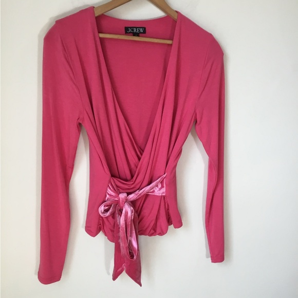 J. Crew Formknit Long Sleeve Wrap Top - Picture 4 of 6